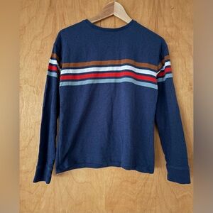 Mini Biden Blue Striped Long Sleeve Shirt 11-12yr NWOT